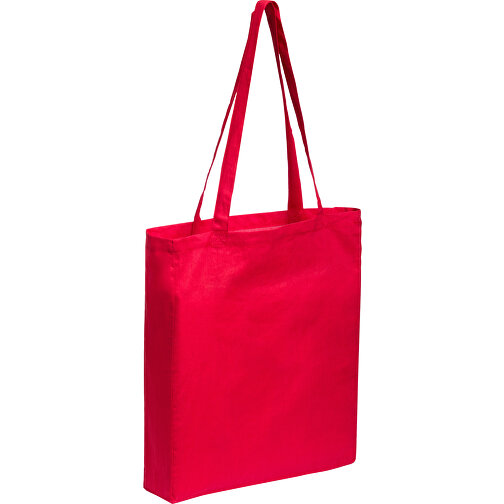 Tasche Coina , rot, 100% Baumwolle 105 g/m4, 36,00cm x 8,00cm x 40,00cm (Länge x Höhe x Breite), Bild 1
