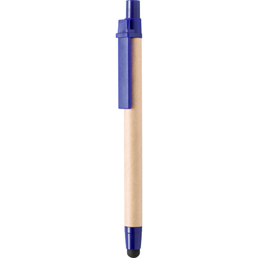 Kugelschreiber Pointer Than , blau, Reclycling Pappe, 13,80cm (Breite), Bild 1