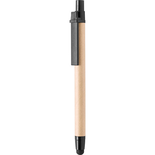 Kugelschreiber Pointer Than , schwarz, Reclycling Pappe, 13,80cm (Breite), Bild 1