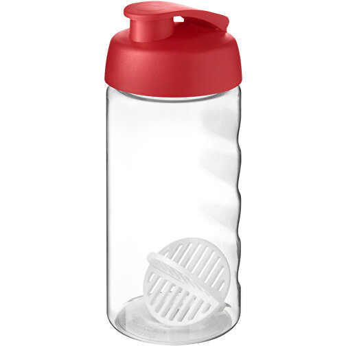 H2O Active® Bop 500 Ml Shakerflasche , rot / transparent, PET Kunststoff, PP Kunststoff, PP Kunststoff, 17,40cm (Höhe), Bild 1