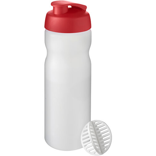 Baseline Plus 650 Ml Shakerflasche , rot / klar mattiert, HDPE Kunststoff, PP Kunststoff, PP Kunststoff, 22,30cm (Höhe), Bild 1