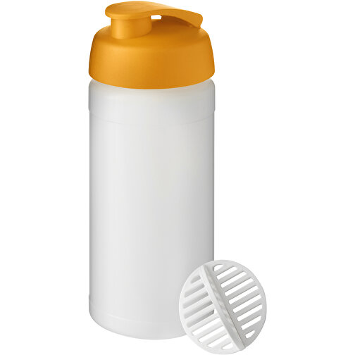 Baseline Plus 500 Ml Shakerflasche , orange / klar mattiert, HDPE Kunststoff, PP Kunststoff, PP Kunststoff, 18,50cm (Höhe), Bild 1
