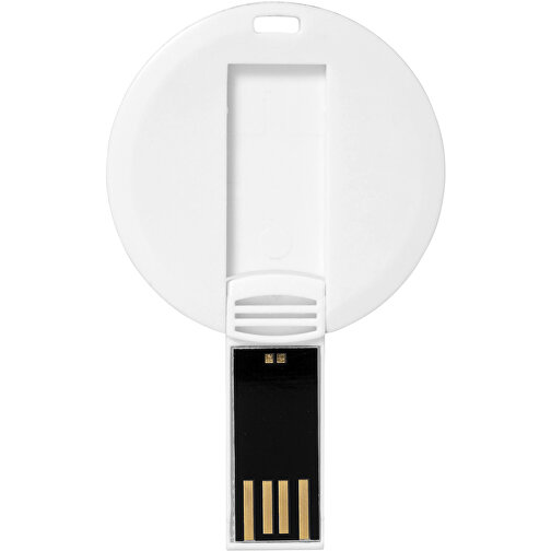 Round Credit Card USB-Stick , weiß MB , 16 GB , Kunststoff MB , 0,10cm (Höhe), Bild 4