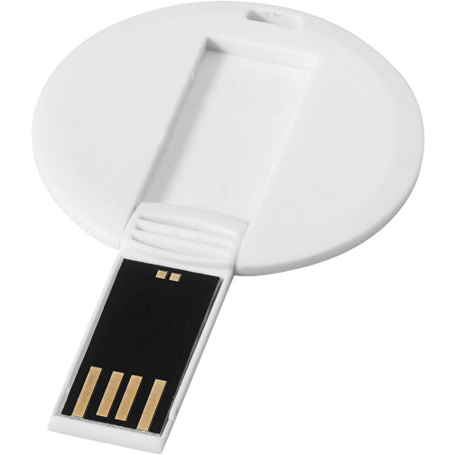 Round Credit Card USB-Stick , weiss MB , 2 GB , Kunststoff MB , 0,10cm (Höhe), Bild 1