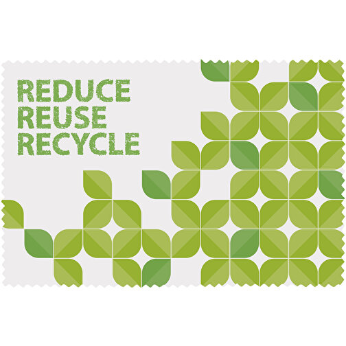 Caro Kleines Reinigungstuch Aus Recyceltem PET Kunststoff , Green Concept, weiss, Recyceltes Polyester, 10,00cm x 15,00cm (Länge x Breite), Bild 1