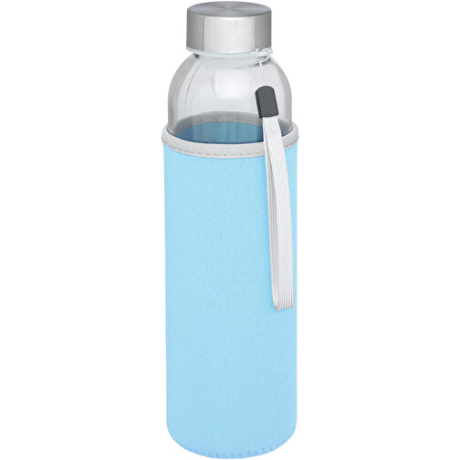 Bodhi 500 Ml Glas-Sportflasche , hellblau, Glas, Neopren, Edelstahl, 22,10cm (Höhe), Bild 1