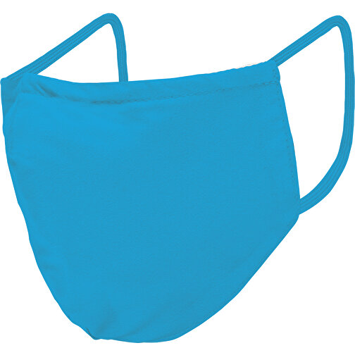 Mund-Nasen-Maske Deluxe , hellblau, Polyester, 21,00cm x 12,00cm (Länge x Breite), Bild 2
