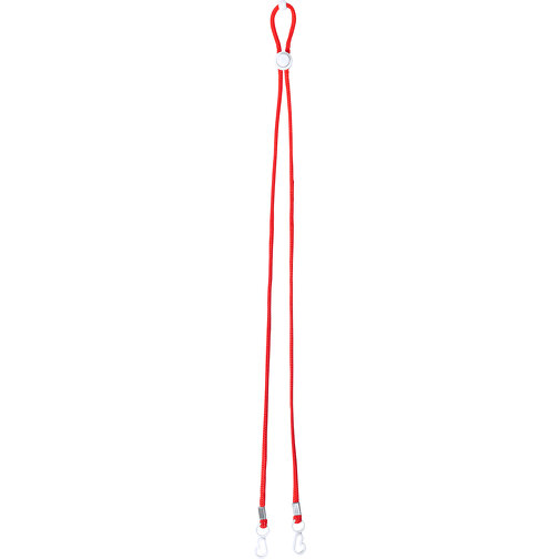 Halterung Für Maske Schlüsselband Menfix , rot, Polyester, 1,50cm x 48,00cm (Länge x Breite), Bild 1