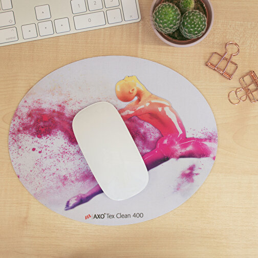 AXOPAD® Mousepad AXOTex Clean 400, 24 x 19,5 cm owalny, grubosc 2,4 mm, Obraz 5