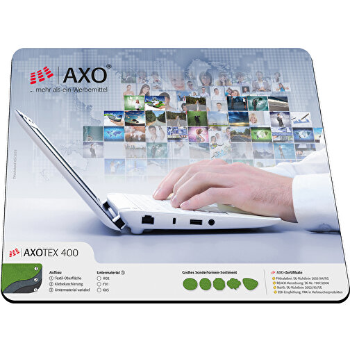 AXOPAD® Mousepad AXOTex Clean 400, 20 x 20 cm fyrkantig, 1 mm tjockt, Bild 1