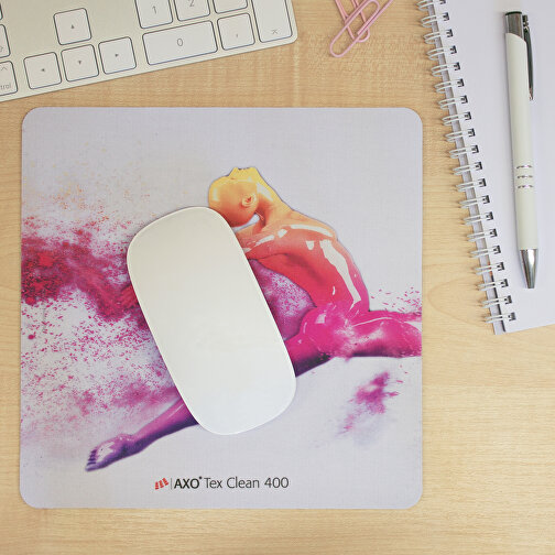 AXOPAD® Mousepad AXOTex Clean 400, 20 x 20 cm quadrato, 1 mm di spessore, Immagine 5