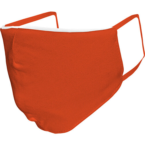 Mund-Nasen-Maske Deluxe , orange, Baumwolle, 21,00cm x 12,00cm (Länge x Breite), Bild 2