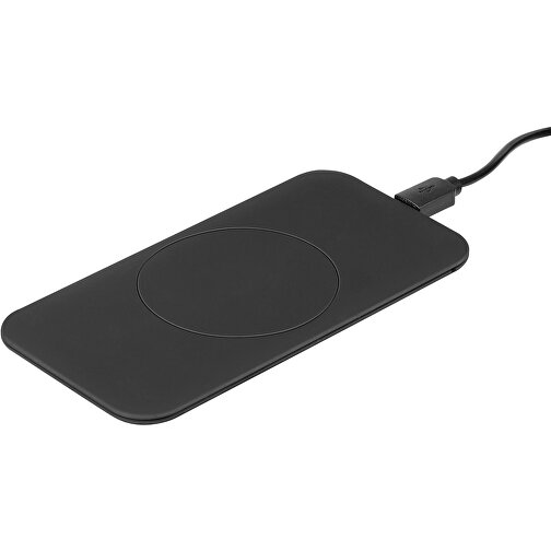 Wireless Charger Mit Leistungsstarken 15 Watt Und Qi Zertifizierung , schwarz, ABS, 6,30cm x 2,70cm x 5,00cm (Länge x Höhe x Breite), Bild 1