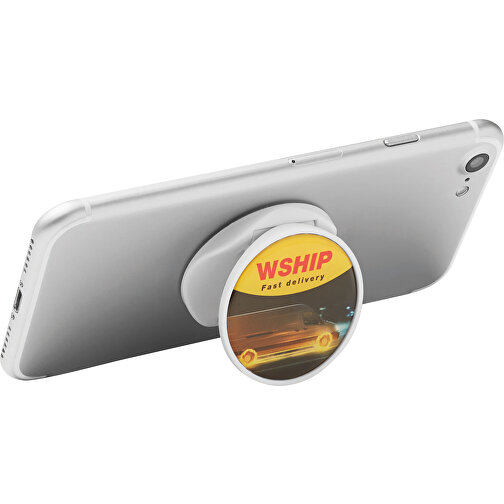 Faltbare Smartphone Halterung Und Ständer , weiß, ABS, 0,90cm (Höhe), Bild 1
