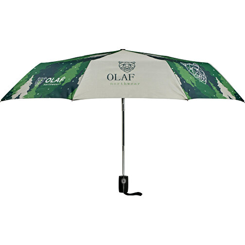 21' 3fach Gefalteter Premium Regenschirm , weiß, Pongee, 55,00cm (Höhe), Bild 1