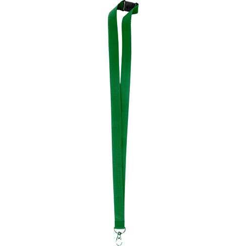 20 Mm Sicherheits Lanyard , dunkelgrün, Polyester, 90,00cm x 2,00cm (Länge x Breite), Bild 1