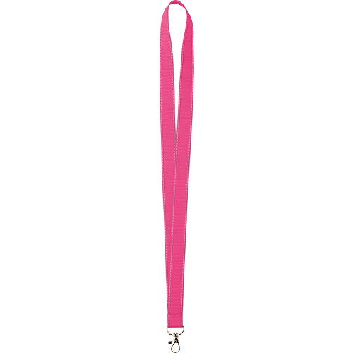15 Mm Lanyard Mit Reflektierenden Fäden , rosa, Polyester, 90,00cm x 1,50cm (Länge x Breite), Bild 1