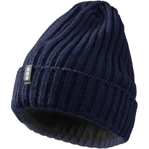 Spire Mütze , navy, 2x2 rib knit 100% Acryl, 23,00cm x 19,00cm (Höhe x Breite), Bild 1