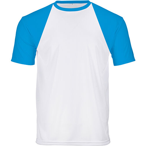 Reglan T-Shirt Individuell - Vollflächiger Druck , karibikblau, Polyester, XL, 76,00cm x 120,00cm (Länge x Breite), Bild 1