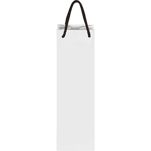 Tragetasche Classic 2, 10 X 9 X 40 Cm , braun/weiß, White Chrom Papier, 10,00cm x 40,00cm x 9,00cm (Länge x Höhe x Breite), Bild 3