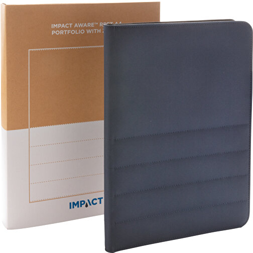 Impact AWARE™ RPET A4 Portfolio Mit Reißverschluss, Navy Blau , navy blau, PET - recycelt, 33,10cm x 2,00cm (Länge x Höhe), Bild 7