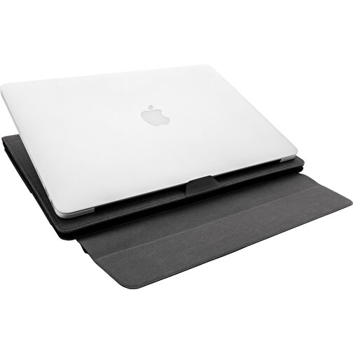 Fiko 2-in-1 Laptop-Sleeve Und Arbeitsplatz , schwarz, Polyester, PU, 36,90cm x 3,00cm x 28,00cm (Länge x Höhe x Breite), Bild 5