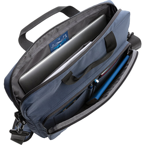 Impact AWARE™ RPET 15,6' Laptop-Tasche, Navy Blau , navy blau, PET - recycelt, 39,50cm x 28,00cm (Länge x Höhe), Bild 6