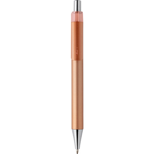 X8-Metallic-Stift, Braun , braun, ABS, 14,00cm (Höhe), Bild 2
