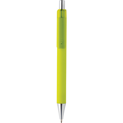 X8 Stift Mit Smooth-Touch, Limone , limone, ABS, 14,00cm (Höhe), Bild 2