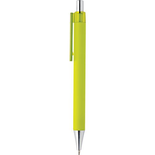 X8 Stift Mit Smooth-Touch, Limone , limone, ABS, 14,00cm (Höhe), Bild 3