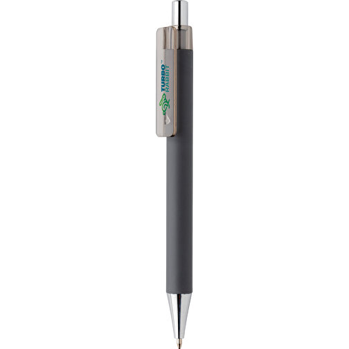 X8 Stift Mit Smooth-Touch, Grau , grau, ABS, 14,00cm (Höhe), Bild 4