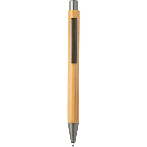 Slim Design Bambus Stift, Braun , braun, Bambus, 13,80cm (Höhe), Bild 3