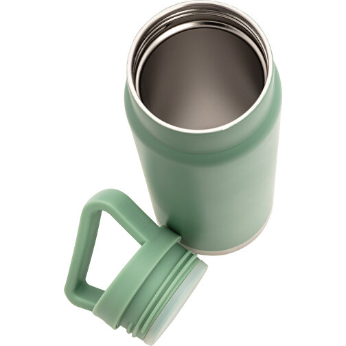 Auslaufsichere Vakuum-Flasche Mit Tragegriff, Grün , grün, Edelstahl, 28,30cm (Höhe), Bild 6
