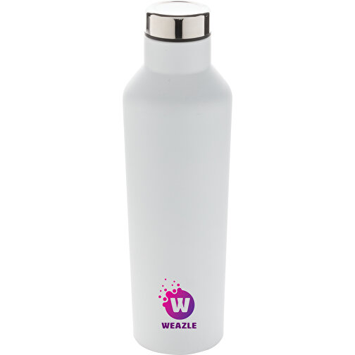 Moderne Vakuum-Flasche Aus Stainless Steel, Weiß , weiß, Edelstahl, 24,50cm (Höhe), Bild 7