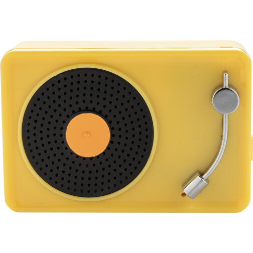 Mini Vintage Kabelloser 3W Lautsprecher, Gelb , gelb, ABS, 7,50cm x 5,00cm (Länge x Höhe), Bild 2