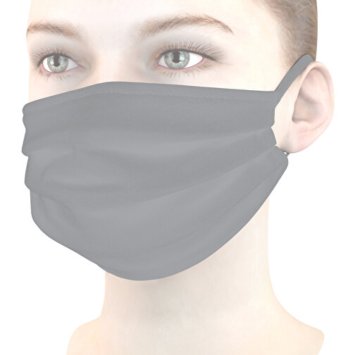 Mund-Nasen-Maske , taupe, Baumwolle, 11,00cm x 9,00cm (Länge x Breite), Bild 1