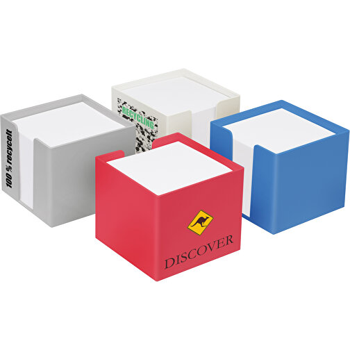 Zettelbox Recycling 'Epsilon' , recycling grau, PSR+PAP, 10,50cm x 9,00cm x 10,50cm (Länge x Höhe x Breite), Bild 2