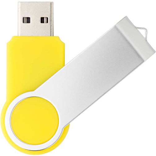 USB-Stick Swing Round 2.0 128GB , Promo Effects MB , gelb MB , 131 GB , Kunststoff MB , 3 - 10 MB/s MB , , Bild 1