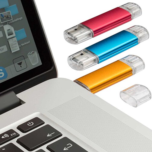 USB-Stick ALU SMART 2.0 128GB , Promo Effects MB , blau MB , 131 GB , Aluminium MB , 3 - 10 MB/s MB , 3,80cm x 1,75cm (Länge x Breite), Bild 4