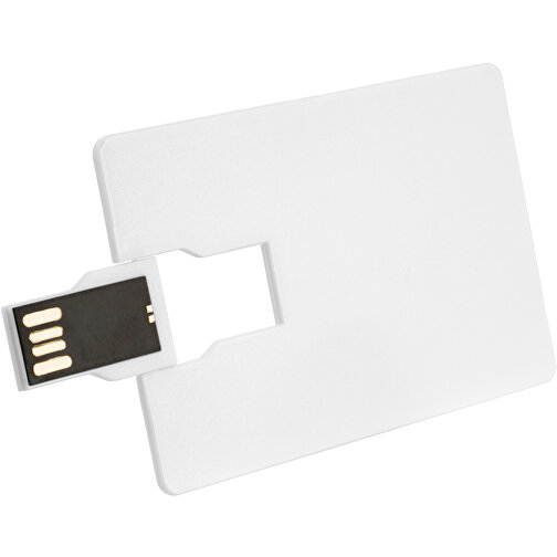 USB-Stick CARD Click 2.0 128GB Mit Verpackung , Promo Effects MB , weiß MB , 131 GB , Kunststoff MB , 3 - 10 MB/s MB , 8,60cm x 0,15cm x 5,40cm (Länge x Höhe x Breite), Bild 3