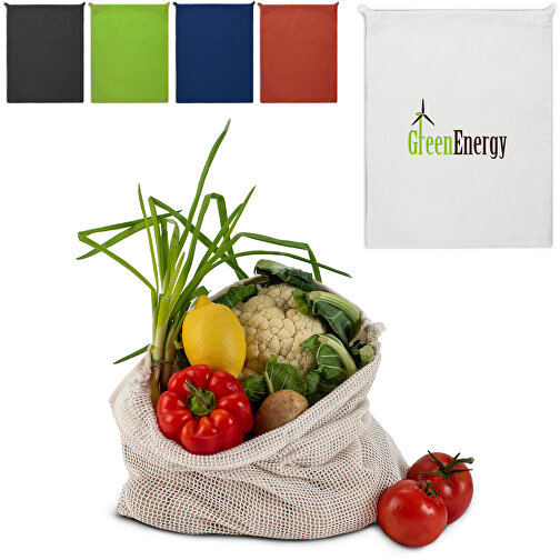 Sac couleurs porte-nourriture, réutilisable, en coton OEKO-TEX® 40x45 cm, Image 2