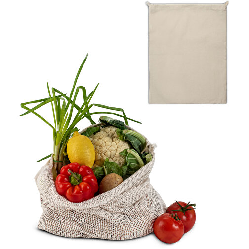 Bolsa de comida reutilizable de algodón OEKO-TEX® 40x45 cm, Imagen 2