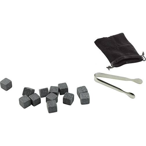 Kühlsteine , stein, Basaltstein & Metall, 15,60cm x 2,40cm x 12,00cm (Länge x Höhe x Breite), Bild 1