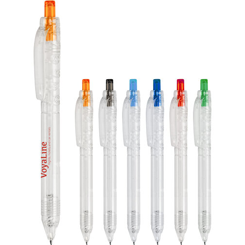 Kugelschreiber R-PET , transparent orange, R-PET, 14,30cm (Länge), Bild 4