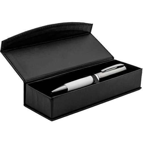 Kugelschreiber Laredo , weiss, Metall, 17,00cm x 3,20cm x 5,70cm (Länge x Höhe x Breite), Bild 1