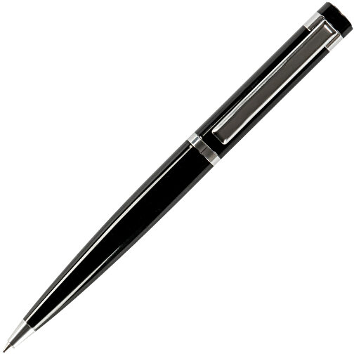 Kugelschreiber Durham , schwarz, Metall, 17,00cm x 4,00cm x 6,00cm (Länge x Höhe x Breite), Bild 2