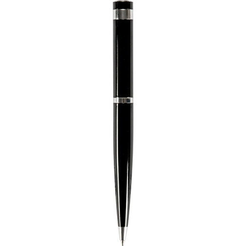 Kugelschreiber Durham , schwarz, Metall, 17,00cm x 4,00cm x 6,00cm (Länge x Höhe x Breite), Bild 4