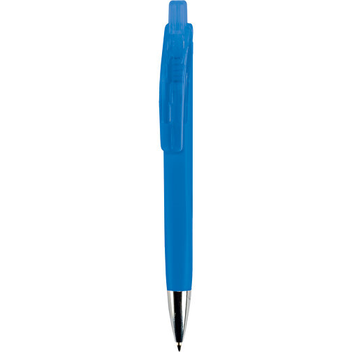 Kugelschreiber Riva Soft-Touch , blau, ABS, 14,40cm (Länge), Bild 1
