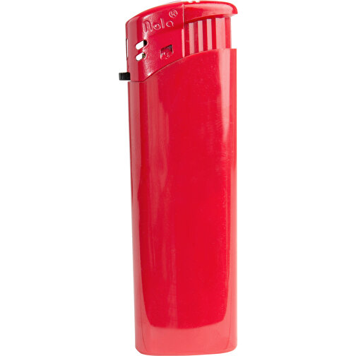 Nola 9 Elektronik Feuerzeug, Nachfüllbar , HC rot full, Kunststoff, 8,20cm x 1,05cm x 2,42cm (Länge x Höhe x Breite), Bild 1