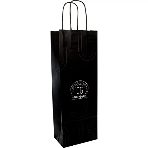 Sac de transport BASIC avec poignées en papier torsadé, 14 x 8,5 x 39 cm, Image 1